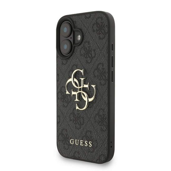 Picture of Guess PU 4G Metal Logo Strap Case for iPhone 16 / Black