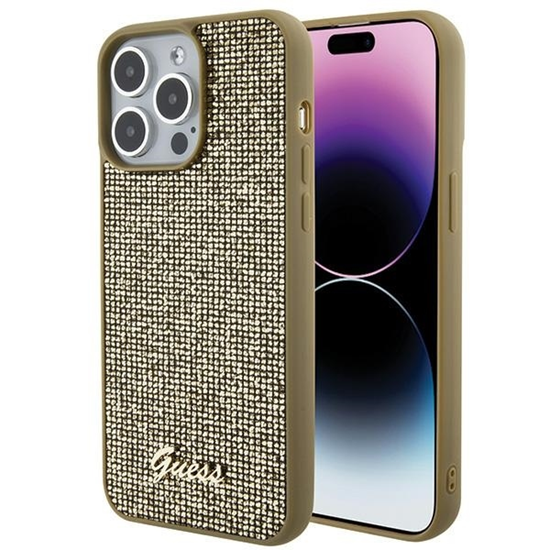 Изображение Guess PU Disco Script Metal Case for Apple iPhone 15 Pro Max