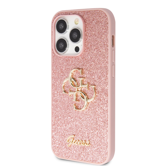 Picture of Guess PU Fixed Glitter 4G Metal Logo Case for iPho