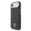 Picture of Guess PU Leather 4G Strass Triangle Logo Gold Frame MagSafe Case for iPhone Air / Black