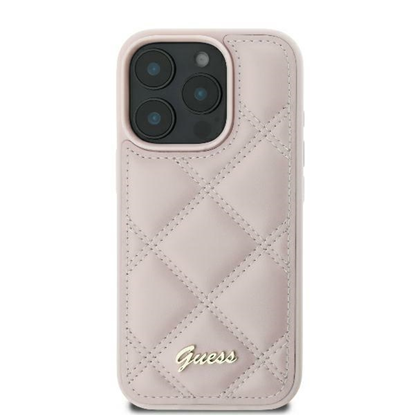 Attēls no Guess Quiled Metal Logo Back Case for Apple iPhone 16