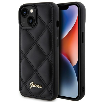 Attēls no Guess Quilted Metal Logo Case for Apple iPhone 15