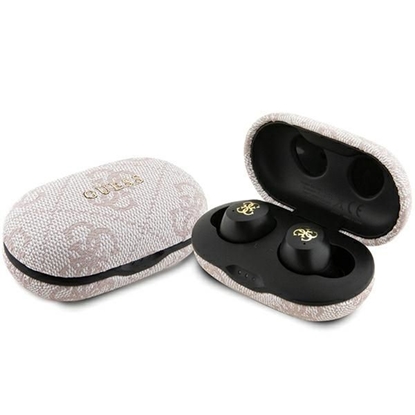 Изображение Guess TWS Guess 4G Metal Bluetooth headphones with ENC docking station - pink