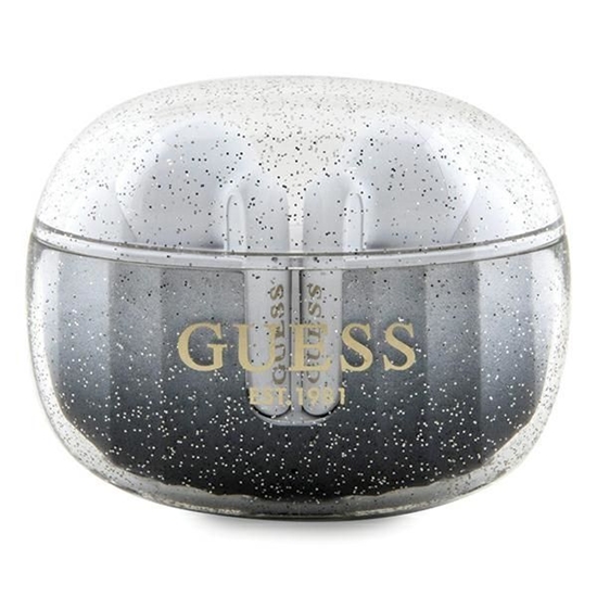 Picture of Guess Universal Guess Glitter Gradient TWS Bluetooth headphones with docking station - black