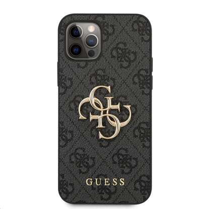 Изображение GUHCP12L4GMGGR Guess PU 4G Metal Logo Case for iPh