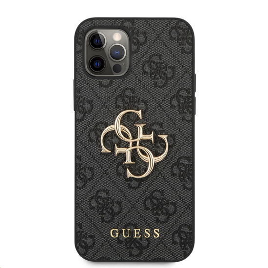 Изображение GUHCP12L4GMGGR Guess PU 4G Metal Logo Case for iPh