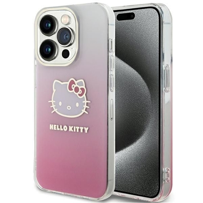 Attēls no Hello Kitty Hello Kitty IML Gradient Electrop Kitty Head case for iPhone 13 Pro / 13 - pink