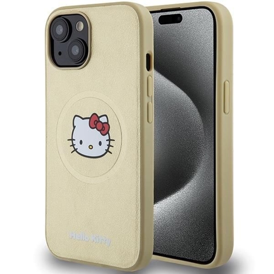 Picture of Hello Kitty Hello Kitty Leather Kitty Head MagSafe case for iPhone 14 - gold