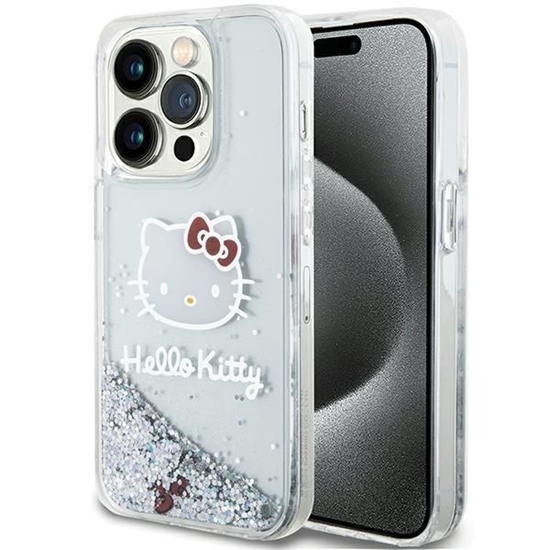 Picture of Hello Kitty Hello Kitty Liquid Glitter Charms Kitty Head case for iPhone 13 Pro / 13 - silver