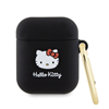 Picture of Hello Kitty Apple Airpods 1/2 cover czarny Silicone 3D Kitty Head Black