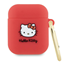 Attēls no Hello Kitty Apple Airpods Pro 2 cover Silicone 3D Kitty Head Red