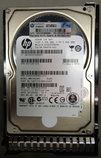 Picture of HP 600GB hot-plug dual-port SAS HDD dysk twardy 10000 RPM 2.5"