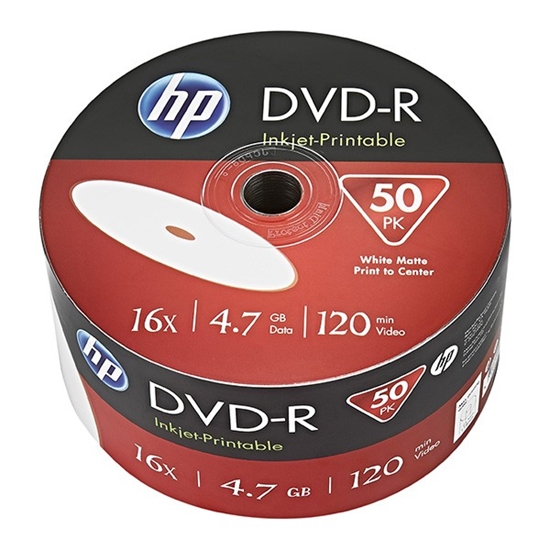 Изображение HP DVD-R 4.7GB x16 50P Printable DME00070WIP-3 