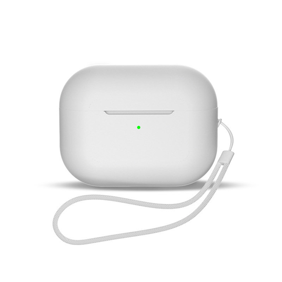 Picture of Hurtel Silicone case for AirPods 1 / AirPods 2 + wrist strap lanyard - white