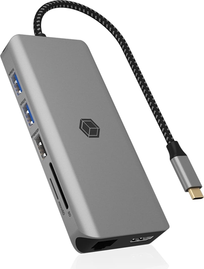 Picture of Icy Box IB-DK4061-CPD Vadu USB 3.2 Gen 1 (3.1 Gen 1) Type-C Pelēks