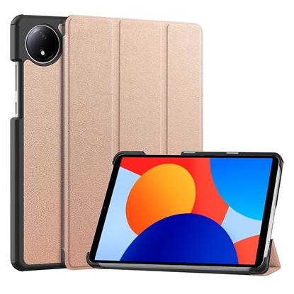Изображение iLike Redmi Pad SE 8.7 (2024) Tri-Fold Eco-Leather Stand Case Rose Gold