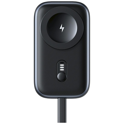 Attēls no inductive charger for Apple Watch Usams CD245 2-in-1 with 1200mAh powerbank + USB-C cable titanium