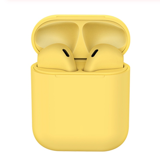 Изображение iNpods i12 bezvadu austiņas ar mikrofonu (dzeltens