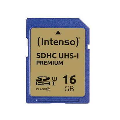 Picture of Intenso SDHC Card           16GB Class 10 UHS-I Premium