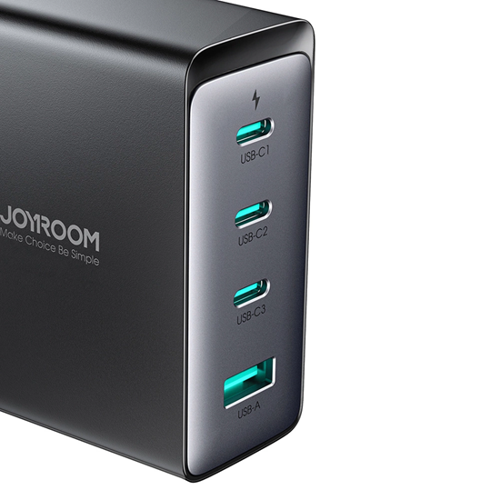 Picture of Joyroom GaN charger UK Joyroom JR-TCG05UK 140W 3x USB-C USB-A + USB-C / USB-C cable 240W 1.2m