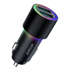 Picture of Joyroom Joyroom car charger 2 x USB with backlight 24W black (JR-CL10)