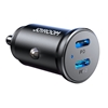 Picture of Joyroom Joyroom JR-CCN06 30W 2x USB-C mini car charger metal - black