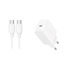 Picture of Joyroom Joyroom JR-TCF20 USB-C PD 20W network charger - white + USB-C / USB-C cable 1m