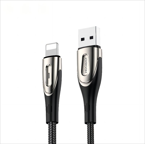 Picture of Joyroom Joyroom Sharp Series S-M411 USB-A / Lightning 3A Cable 1.2m with Charging Indicator - Black