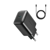 Picture of Joyroom Joyroom JR-TCF23 network charger USB-C 25W SFC / PPS / PD - black + USB-C / USB-C cable 1m