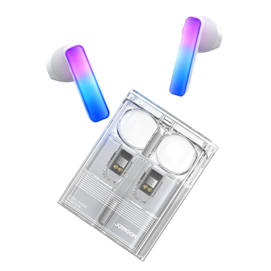 Picture of Joyroom TWS Joyroom JR-TC1 IceLens Series wireless headphones with LED lights - white