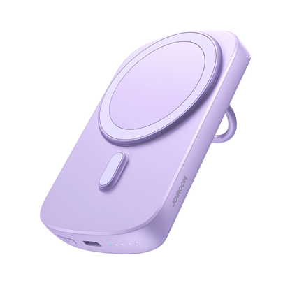Attēls no Joyroom Wireless powerbank 6000mAh Joyroom JR-W030 20W MagSafe with ring and stand - purple