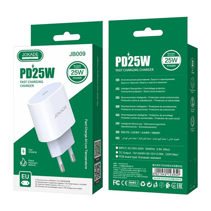 Picture of Jokade JB009 lādētājs PD | 25W | USB-C balts