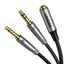 Изображение Ugreen AV193 Audio Cable 3.5mm Jack female - x2 male / 0.2m