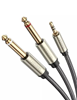 Picture of Kabel Ugreen Jack 3.5mm - Jack 6.3mm x2 2m szary (10615)