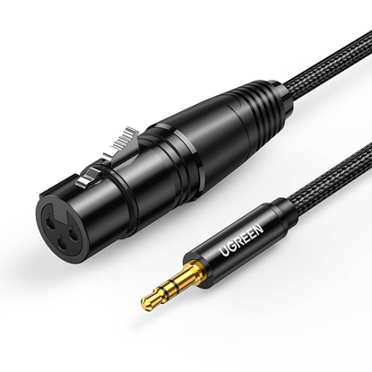 Picture of Kabel Ugreen Jack 3.5mm - XLR 1m czarny (20763)