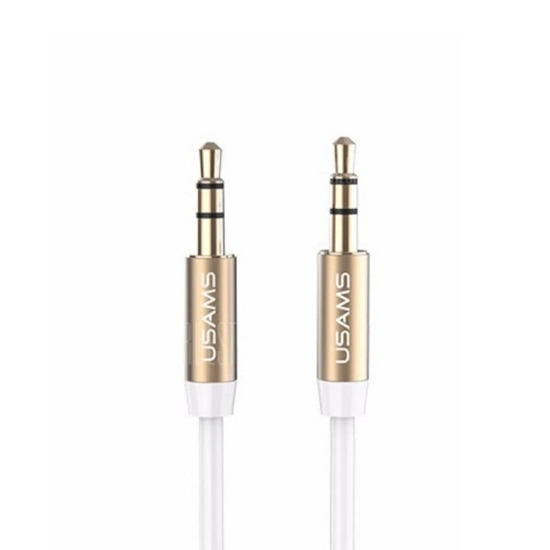 Picture of USAMS Adapter audio jack 3,5m - 3,5m 1m biały|whit