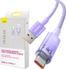 Изображение Kabel USB Baseus USB-A - USB-C 1 m Fioletowy (CATS010405)