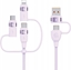 Attēls no Kabel USB Usams USB-A - 2x USB-C + Lightning + microUSB 2 m Czarny (USA1079)