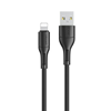 Изображение Kabel USB Usams USB-A - Lightning 1 m Czarny (SJ500USB01)