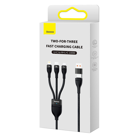 Picture of Kabelis Baseus USB+Type C+Lightning+ micro USB 100 W