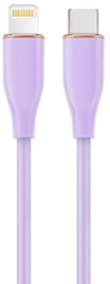 Picture of Kabelis Gembird Premium silicon 8-pin Male - USB Type-C Male 1.5m Violet