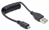 Picture of Kabelis Gembird USB Male - MicroUSB Male 0.6m Black Coiled