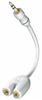 Picture of Kabelis Inakustik 3.5mm Male - 2 x 3.5mm Female White