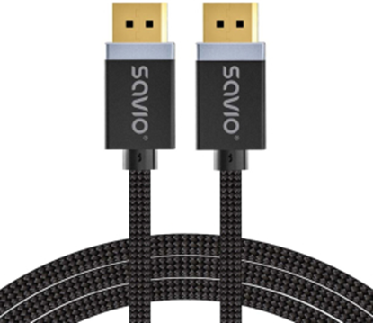 Attēls no Kabelis Savio DisplayPort Male - DisplayPort Male 3m Black