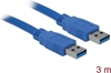 Picture of Kabelis USB3.0 A/M-A/M tips, 3m, zils, Delock