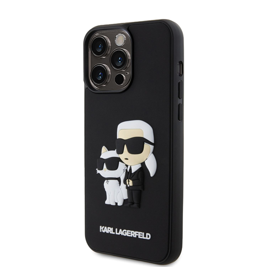 Picture of Karl Lagerfeld 3D Rubber Karl and Choupette Case for iPhone 13 Pro Max / Black