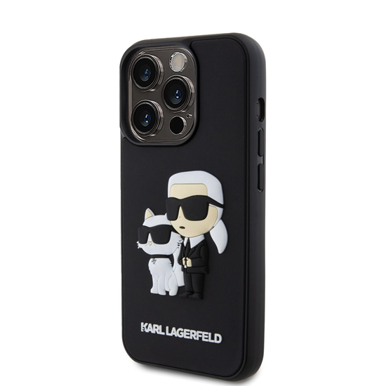 Picture of Karl Lagerfeld 3D Rubber Karl and Choupette Case for iPhone 13 Pro / black