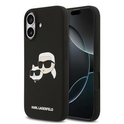 Изображение Karl Lagerfeld Liquid Silicone Double Heads MagSafe Case for iPhone 17 / black