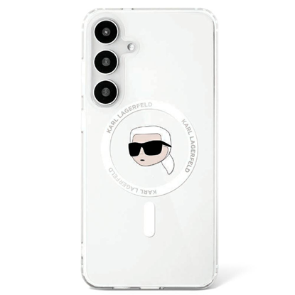 Изображение Karl Lagerfeld Button Karl Head Printed Logo MagSafe Case for Samsung Galaxy S25