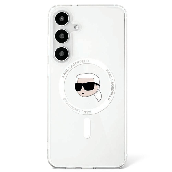 Изображение Karl Lagerfeld Button Karl Head Printed Logo MagSafe Case for Samsung Galaxy S25